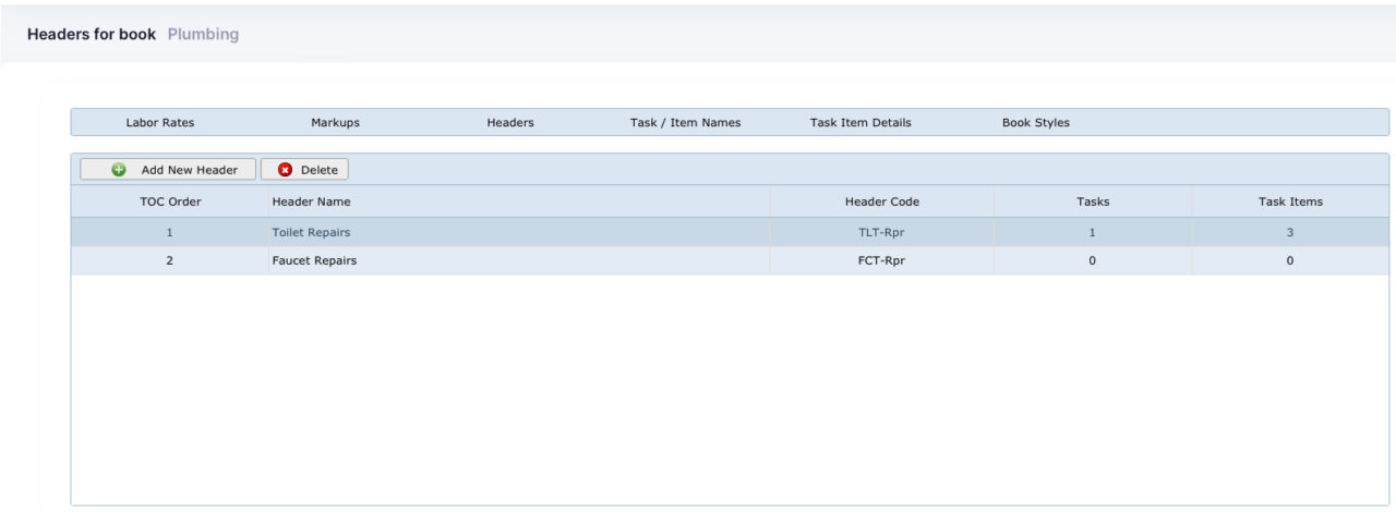 MarginPad™ Pricing Tools - Headers